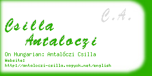 csilla antaloczi business card