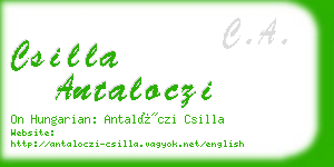 csilla antaloczi business card